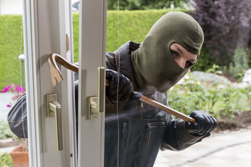 burglar at a residential window