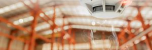 Fire detection system in a warehouse